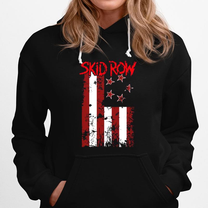 The Flag Skid Row Band Grunge Texture Hoodie