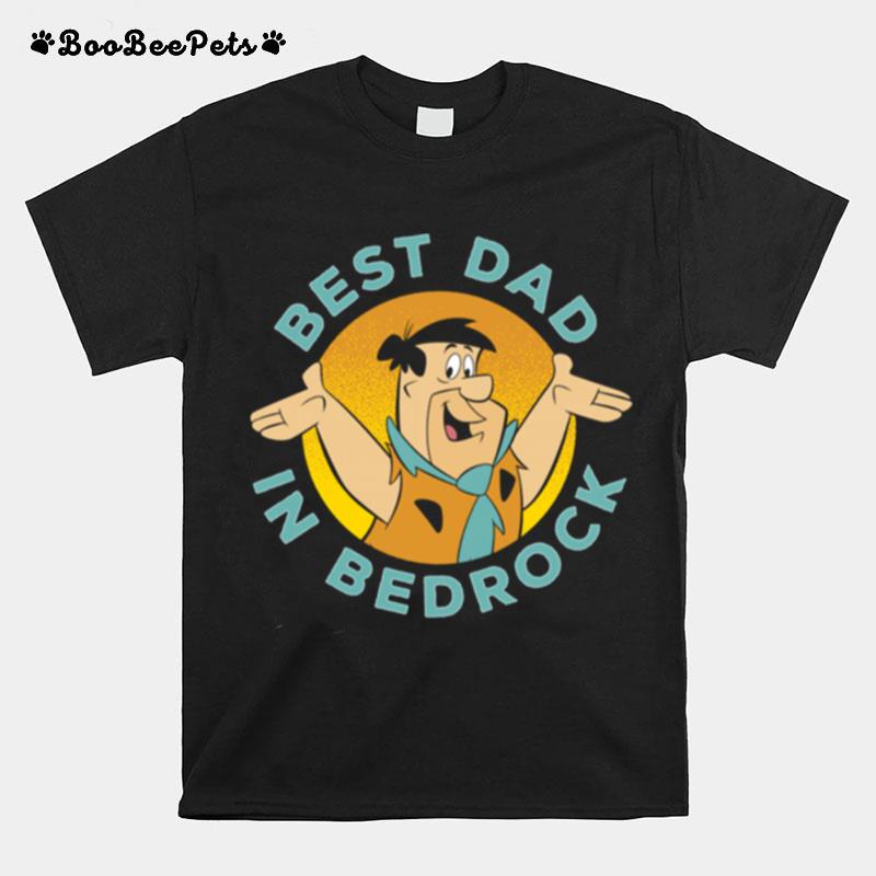The Flintstones Fred Circle Smile Best Dad In Bedrock T-Shirt
