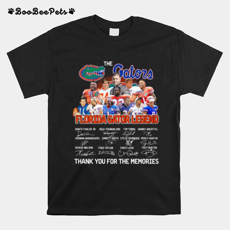 The Florida Gators Legend Thank You For The Memories Signatures T-Shirt