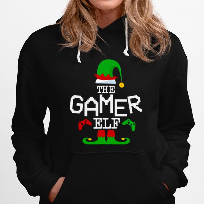 The Gamer Elf Family Matching Christmas Group Funny Gift Pajama Hoodie