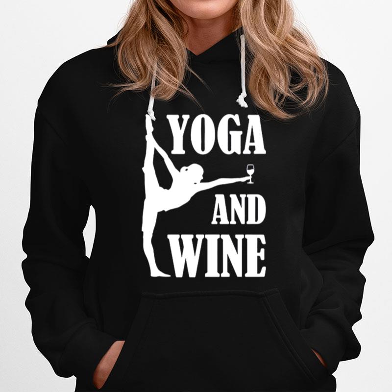 The Girl Yoga And Wine Hoodie