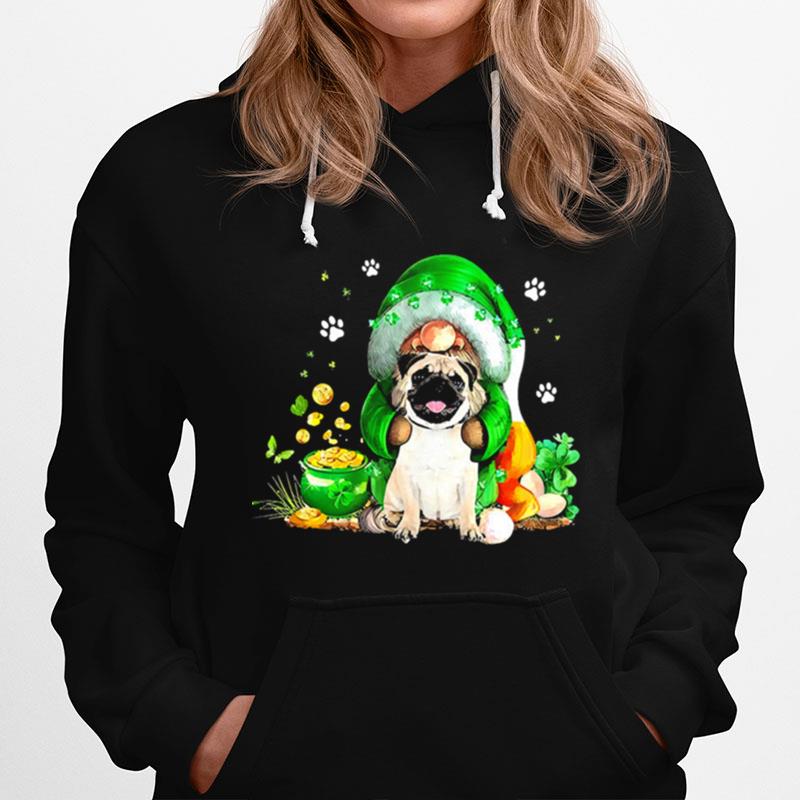 The Gnome Hug Pug St Patricks Day Hoodie