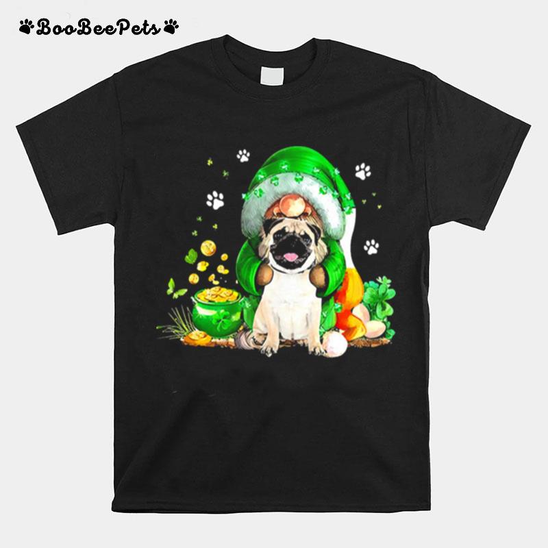 The Gnome Hug Pug St Patricks Day T-Shirt