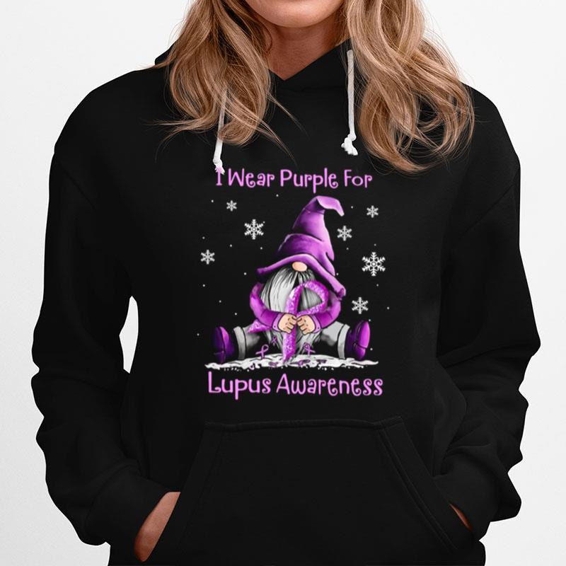 The Gnome I Wear Purple For Lupus Awareness Hoodie