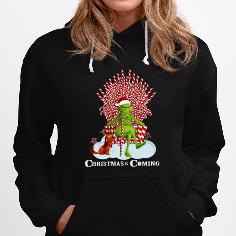 The Grinch And Dog Christmas Is Coming Hoodie