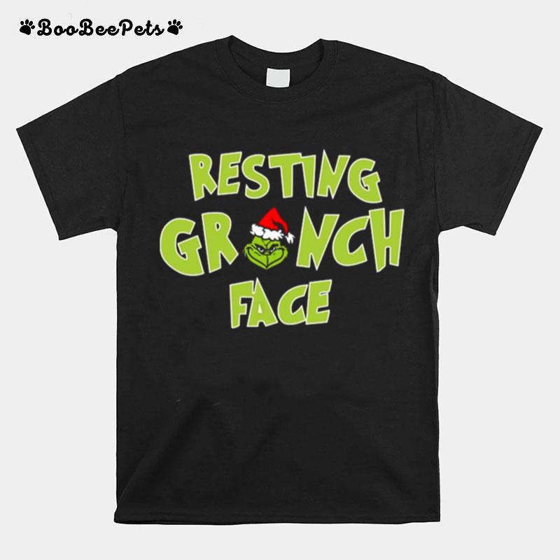 The Grinch Santa Resting Grinch Face T-Shirt