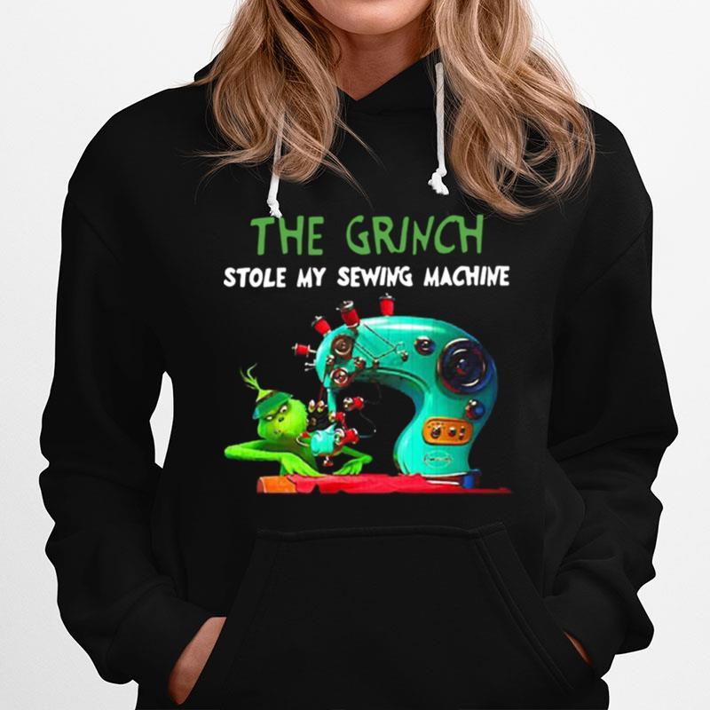 The Grinch Stole My Sewing Machine Christmas Hoodie