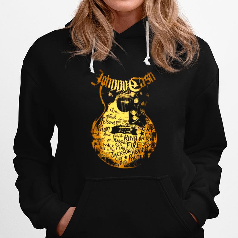 The Guitar Style Retro Johnny Cash Discography Hoodie