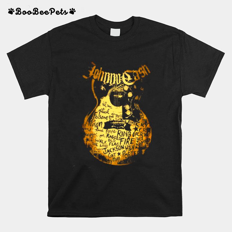 The Guitar Style Retro Johnny Cash Discography T-Shirt