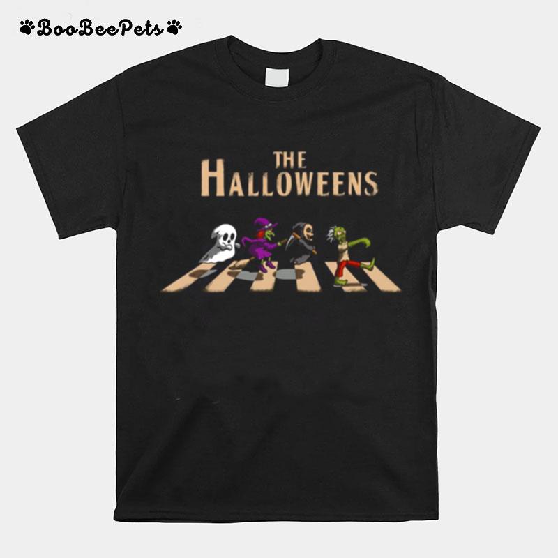 The Halloweens Horror Team Friends Inspired By Abbey Road The Beatles T-Shirt