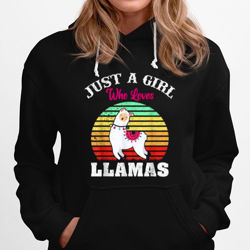 The Just A Girl Who Loves Llamas Tee Hoodie