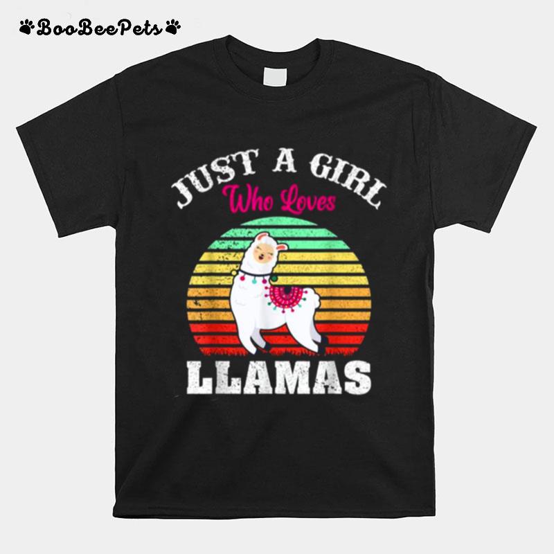 The Just A Girl Who Loves Llamas Tee T-Shirt
