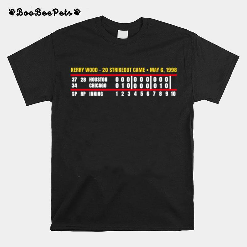 The Kerry Wood Game Scoreboard T-Shirt