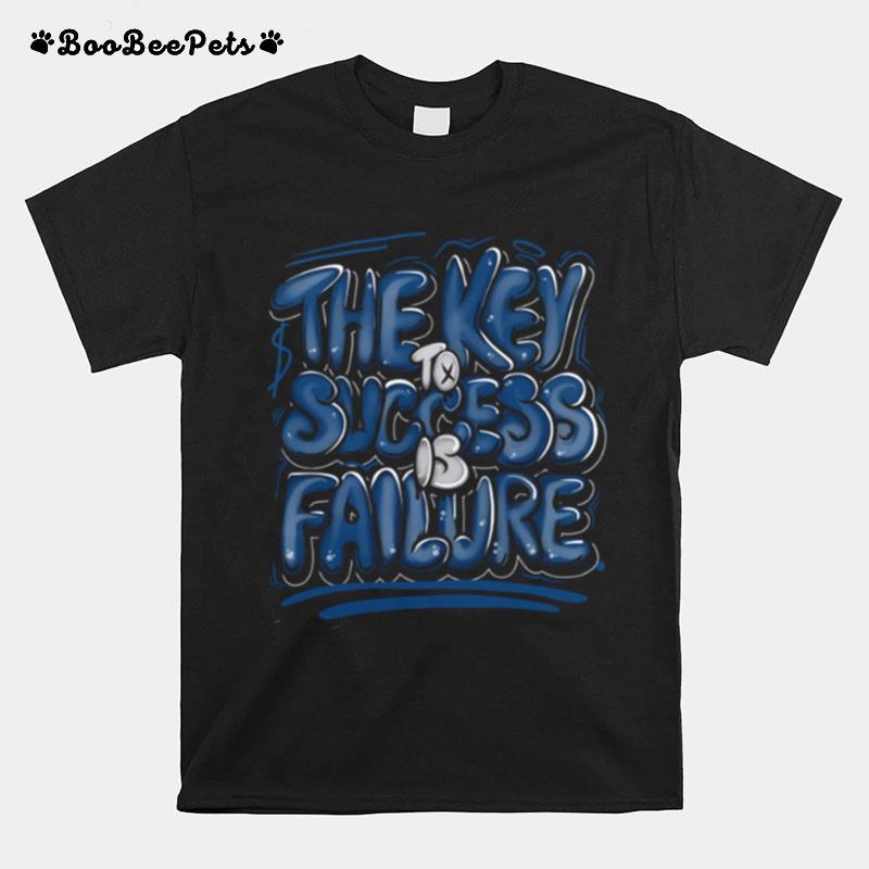 The Key To Success Match Jordan 13 Retro Brave Blue T-Shirt