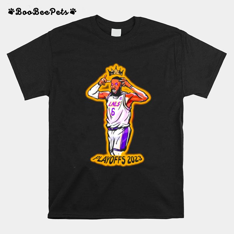 The King Playoffs 2023 Late Night Show Lebron James Lakers T-Shirt