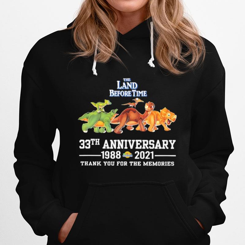 The Land Before Time 33Th Anniversary Thank You For The Memories Hoodie