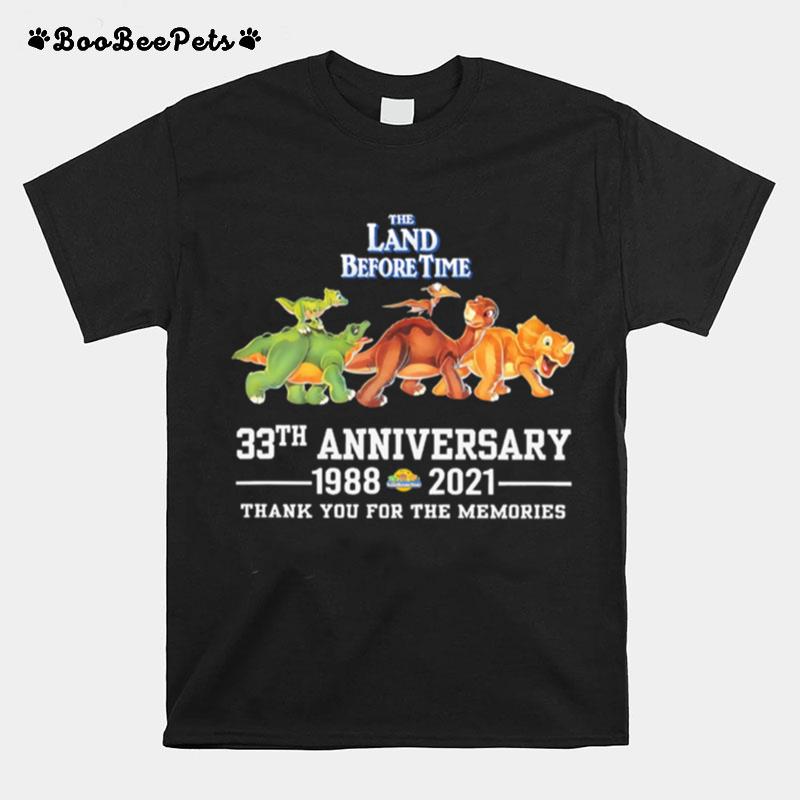 The Land Before Time 33Th Anniversary Thank You For The Memories T-Shirt