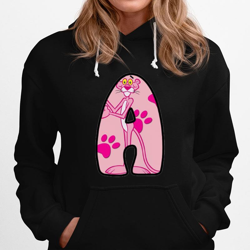 The Letter A Pink Panther Design Hoodie