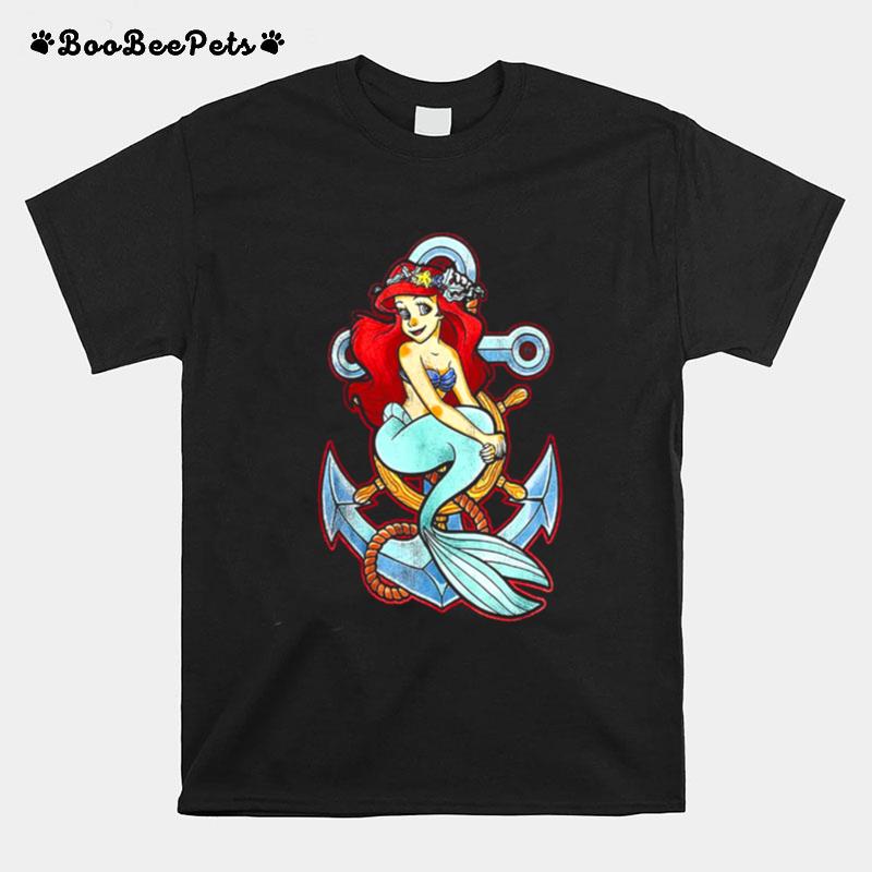 The Little Mermaid Ariel Anchor Graphic T-Shirt