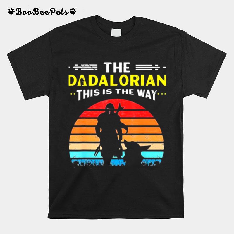The Mandalorian This Is The Way Baby Yoda Star Wars Vintage Sunset T-Shirt