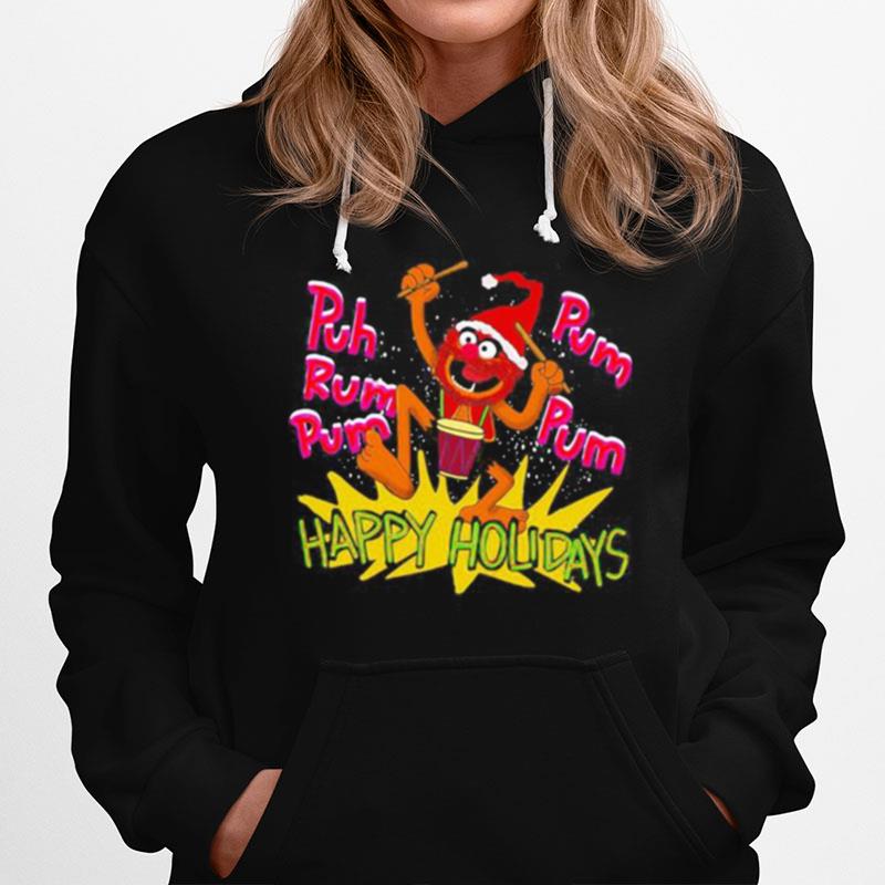 The Muppets Drummer Puh Rum Pum Happy Holiday Hoodie