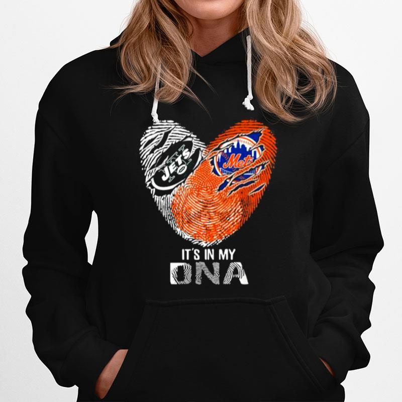 The New York Jets And Mets Its In My Dna Nfl Football Heart Hoodie