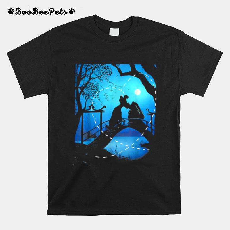 The Night Time Silhouette Lady And The Tramp T-Shirt