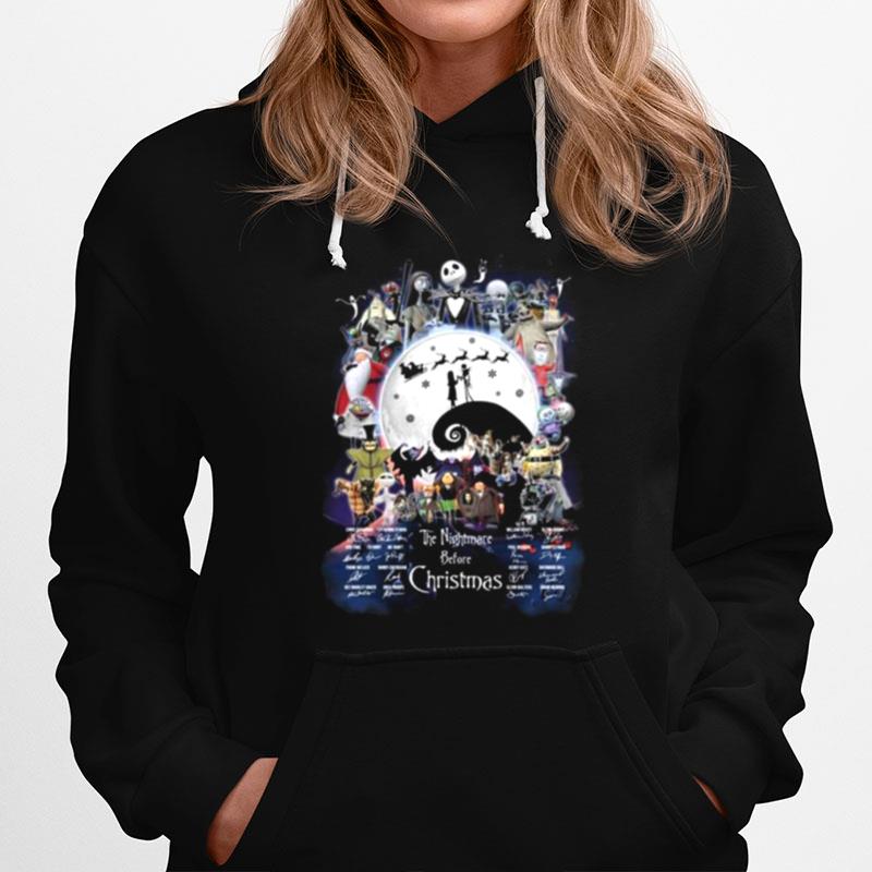 The Nightmare Before Christmas Characters Signatures 2022 Hoodie