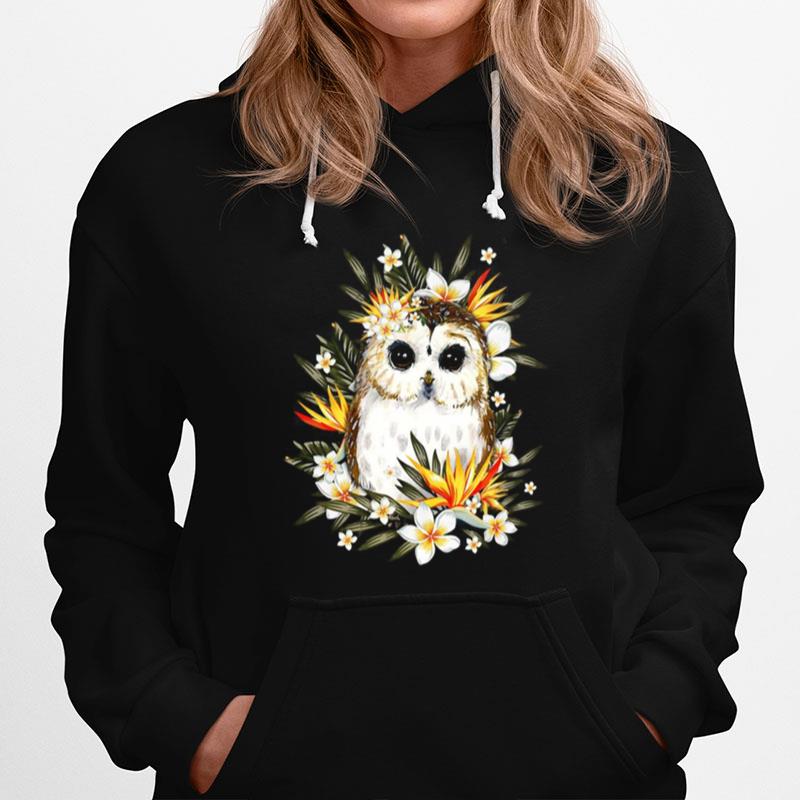 The Owl With Flower Hoodie