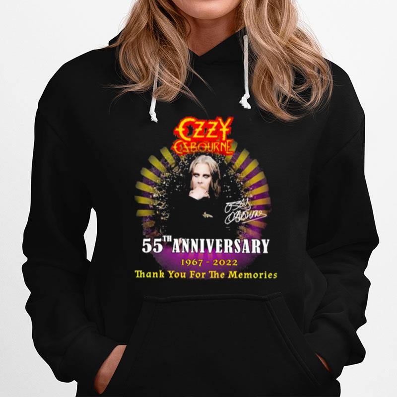 The Ozzy Osbourne 55Th Anniversary 1967 2022 Thank You For The Memories Hoodie