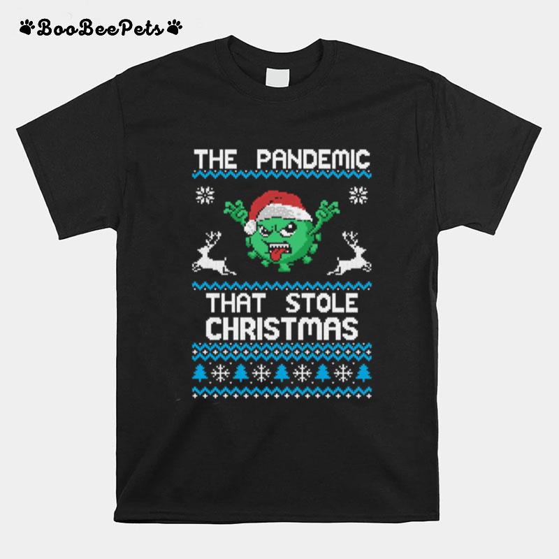 The Pandemic That Stole Christmas Corona Virus Wear Santa Hat T-Shirt