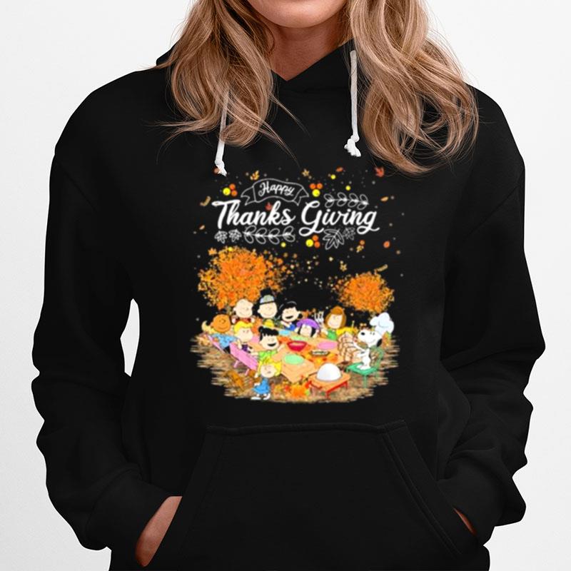 The Peanuts Characters Party Happy Thanks Giving Hoodie