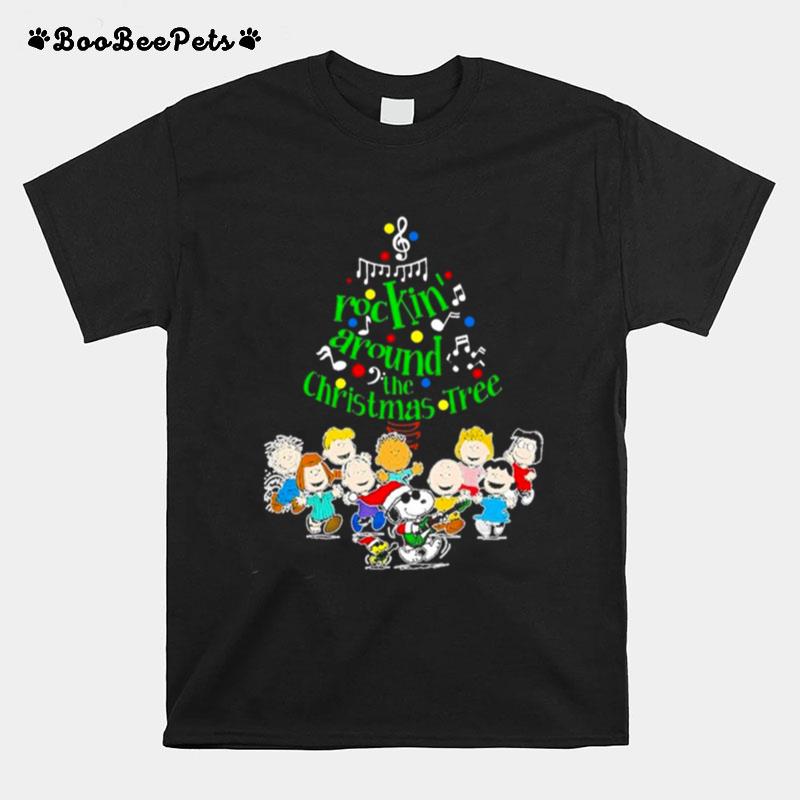 The Peanuts Characters Rockin Around The Christmas Tree T-Shirt