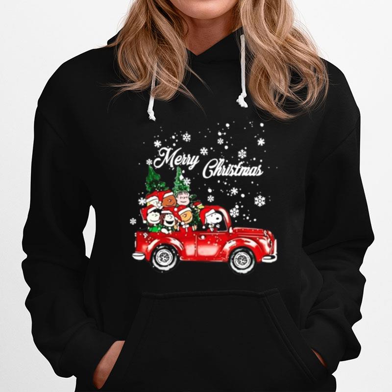 The Peanuts With Red Truck Merry Christmas Hoodie