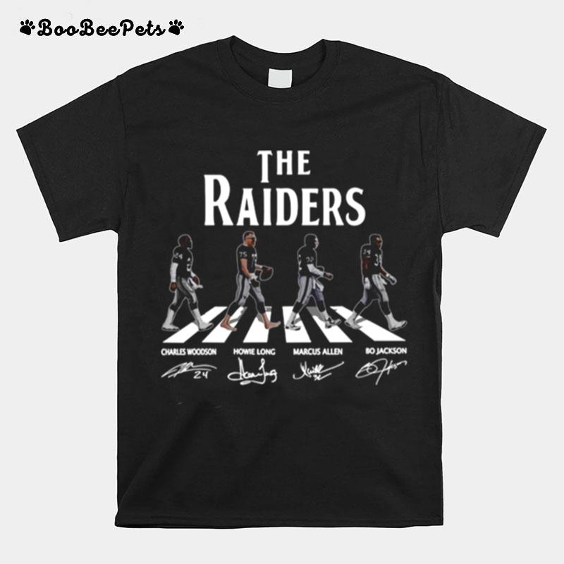 The Raiders Walks Cross The Street And Signature T-Shirt