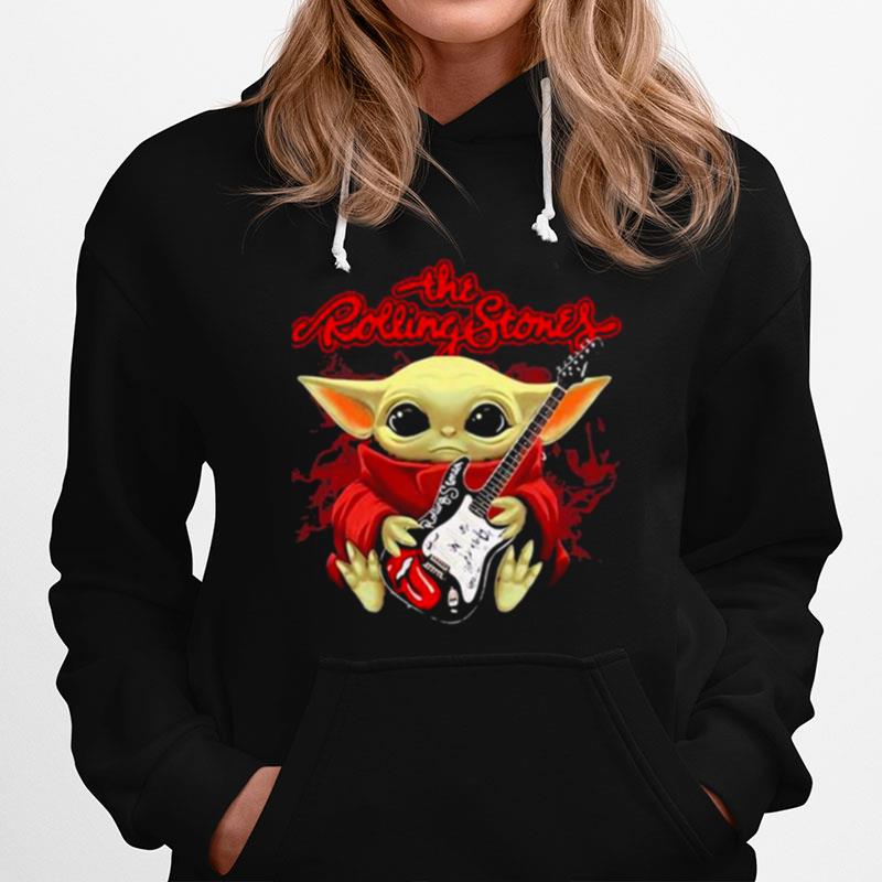 The Rolling Stones Baby Yoda Guitar Hoodie