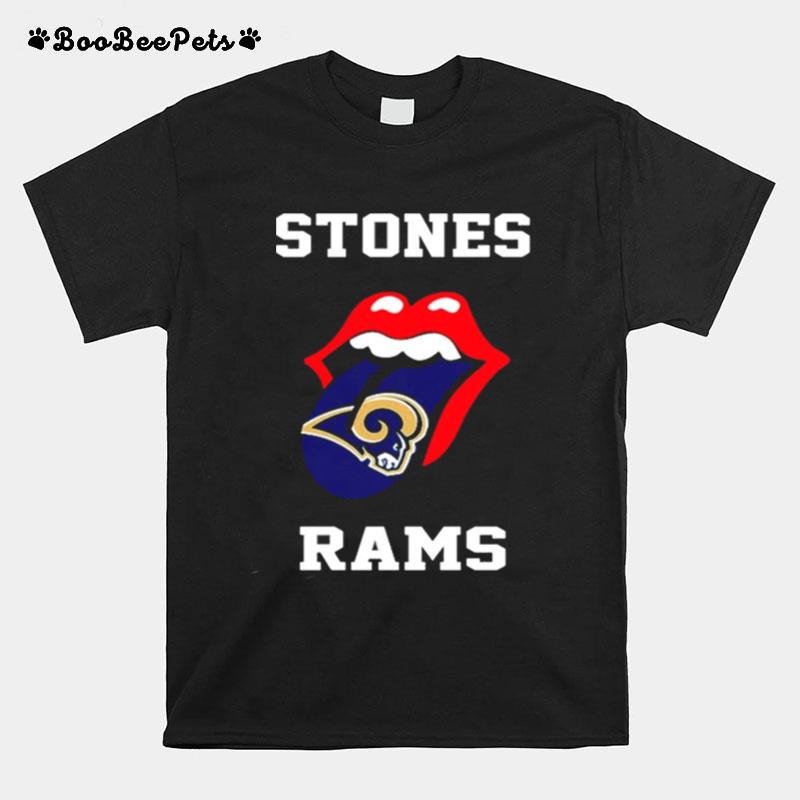 The Rolling Stones Los Angeles Rams Lips T-Shirt