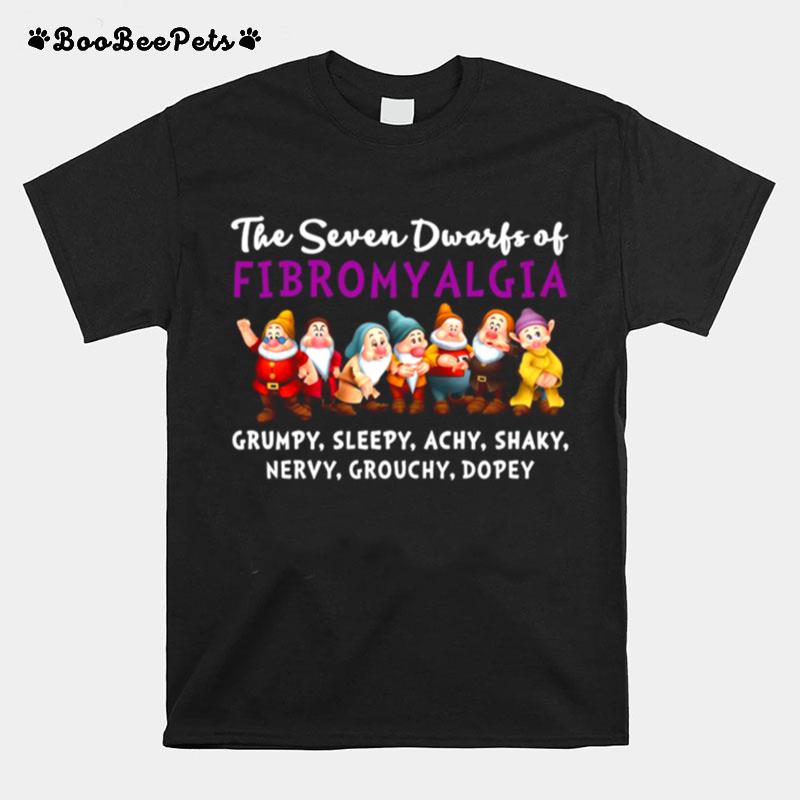 The Seven Dwarfs Of Fibromyalgia Grumpy Sleepy Achy Shaky Nervy Grouchy Dopey T-Shirt