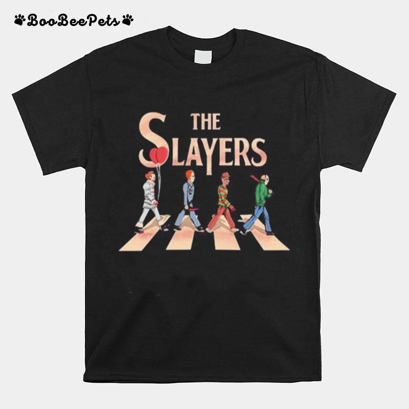 The Slayers Halloween Horror Characters Crossing The Line T-Shirt