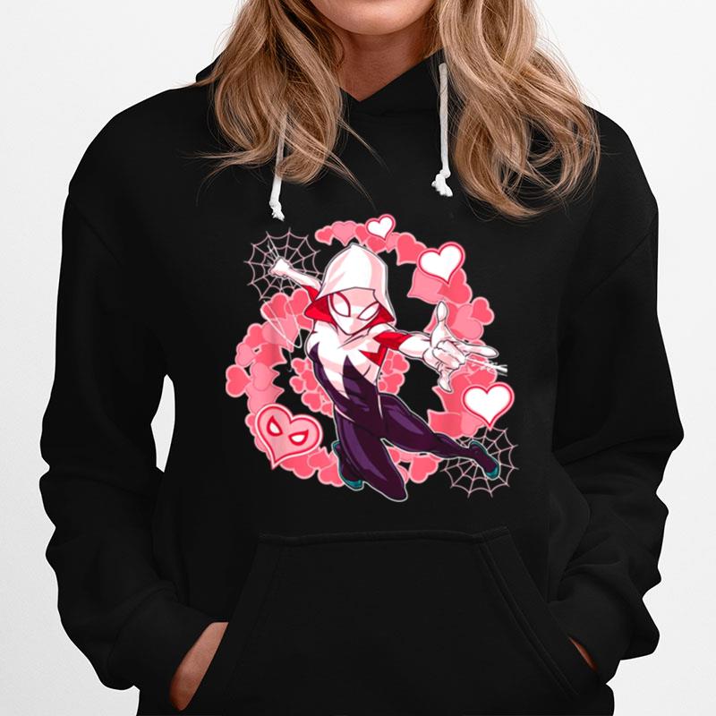 The Spider Verse Gwen Stacy Hearts Home Coming Marvel Avengers Hoodie