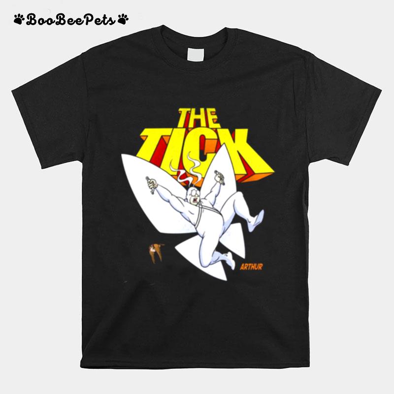 The Tick Superhero Parody Arthur Character With Logotype 1994 Tv Series T-Shirt