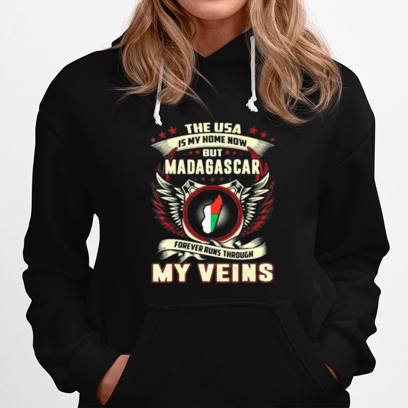 The Usa Is My Home Now But Madagascar Forever Runs Through My Veins Map Hoodie