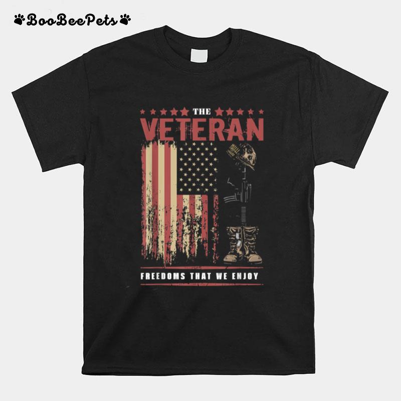 The Veteran U.S. Flag Retired Soldier T B09Zp2Ldm8 T-Shirt