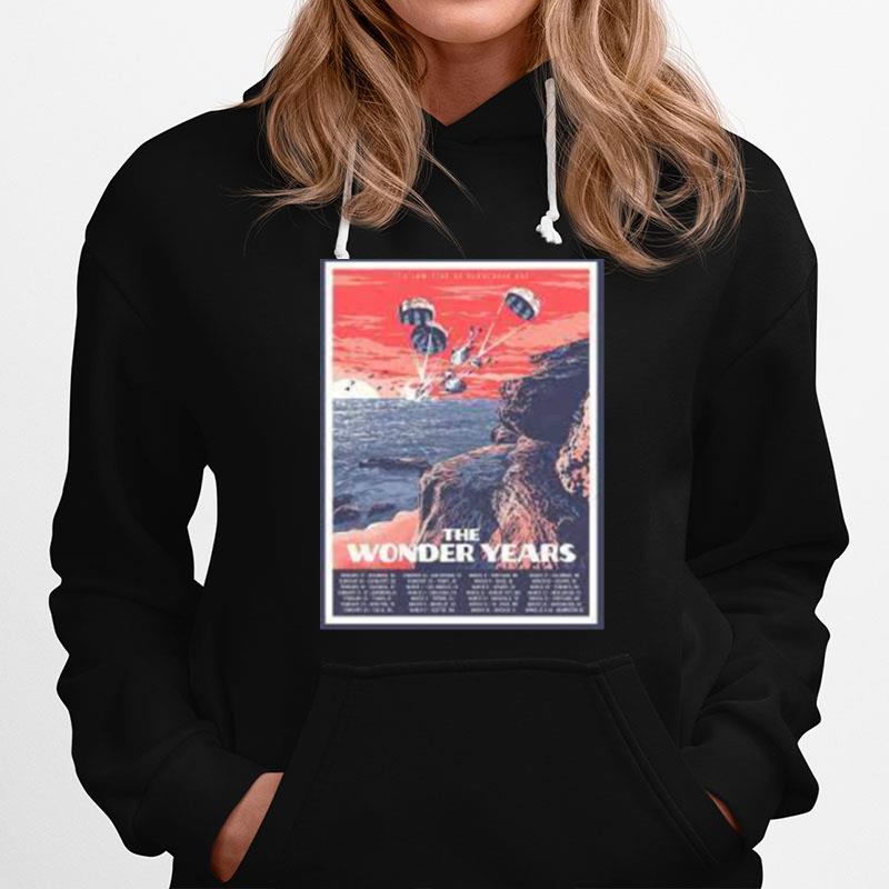 The Wonder Years 2023 Tour Its Low Tide Serotonin Bay Poster Hoodie