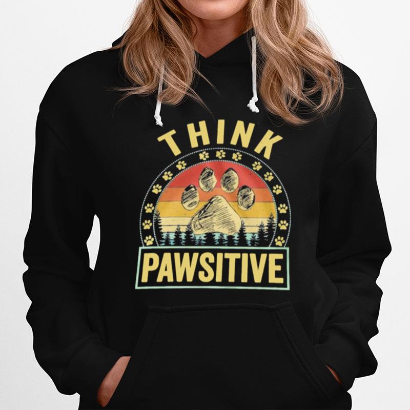 Think Pawsitive Paw Dog Vintage Hoodie