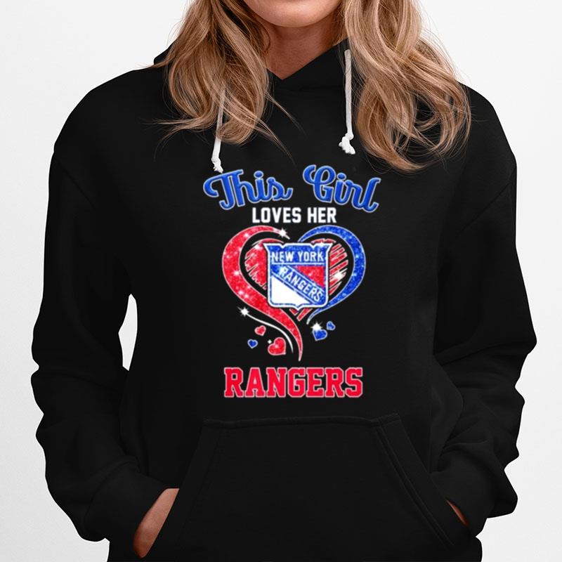 This Girl Loves Her Ny Rangers Diamond Heart Hoodie