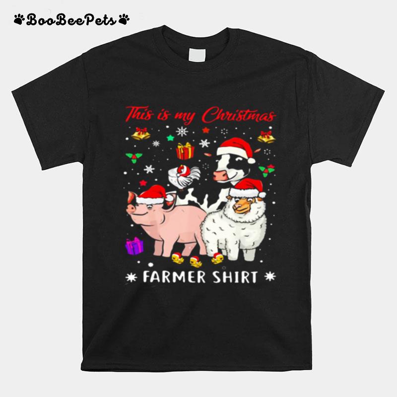 This Is My Christmas Farmer Cow Pig Sheep T-Shirt