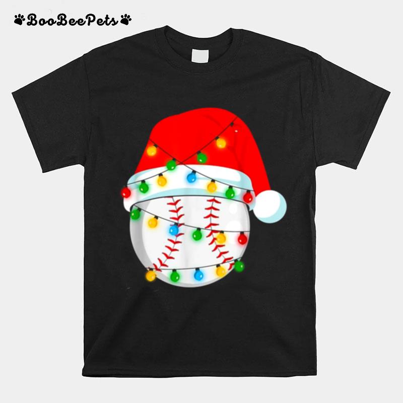 This Is My Christmas Pajama Baseball Ball Xmas Lights T-Shirt