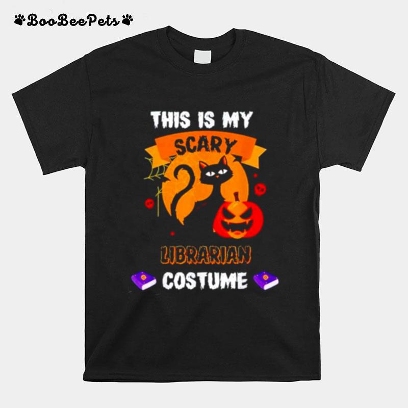 This Is My Scary Librarian Costume Cat Halloween T-Shirt