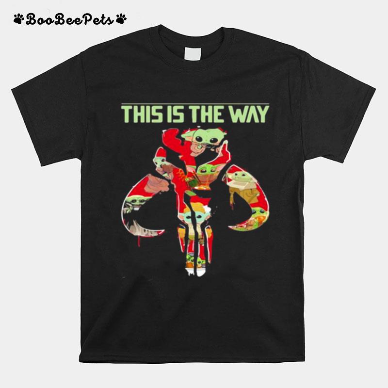 This Is The Way The Mandalorian Star Wars Baby Yoda Skull T-Shirt